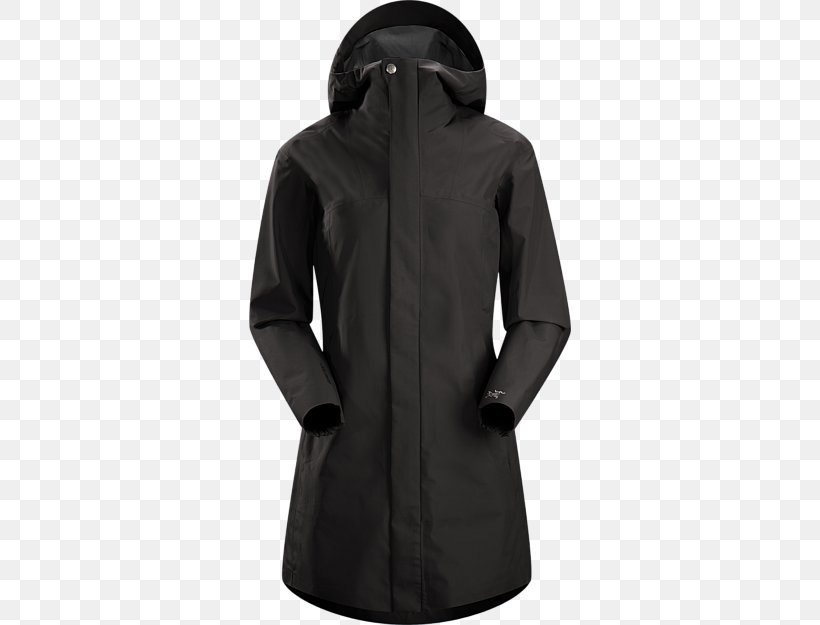 Hoodie Jacket Arc Teryx Codetta Coat Women's Arc'teryx, PNG, 450x625px, Hoodie, Black, Coat, Fleece Jacket, Fur Download Free