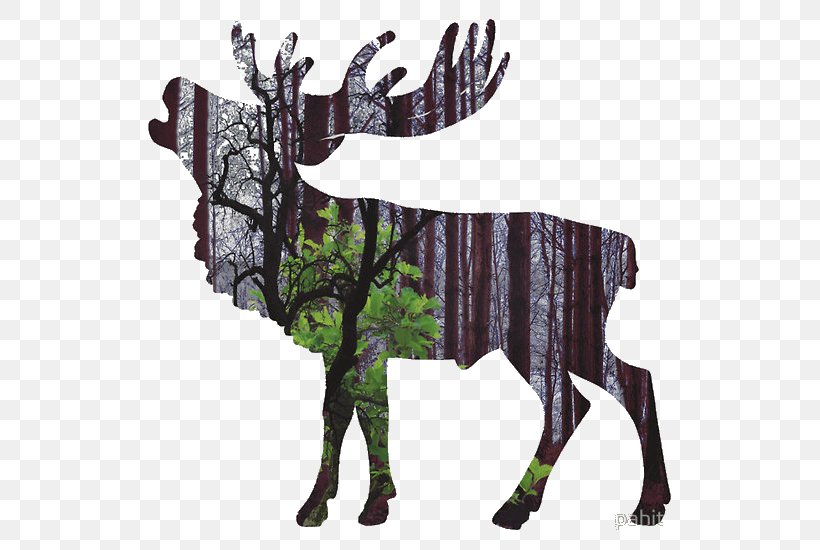 Reindeer Cattle T-shirt Unisex, PNG, 550x550px, Reindeer, Cattle, Cattle Like Mammal, Deer, Mammal Download Free