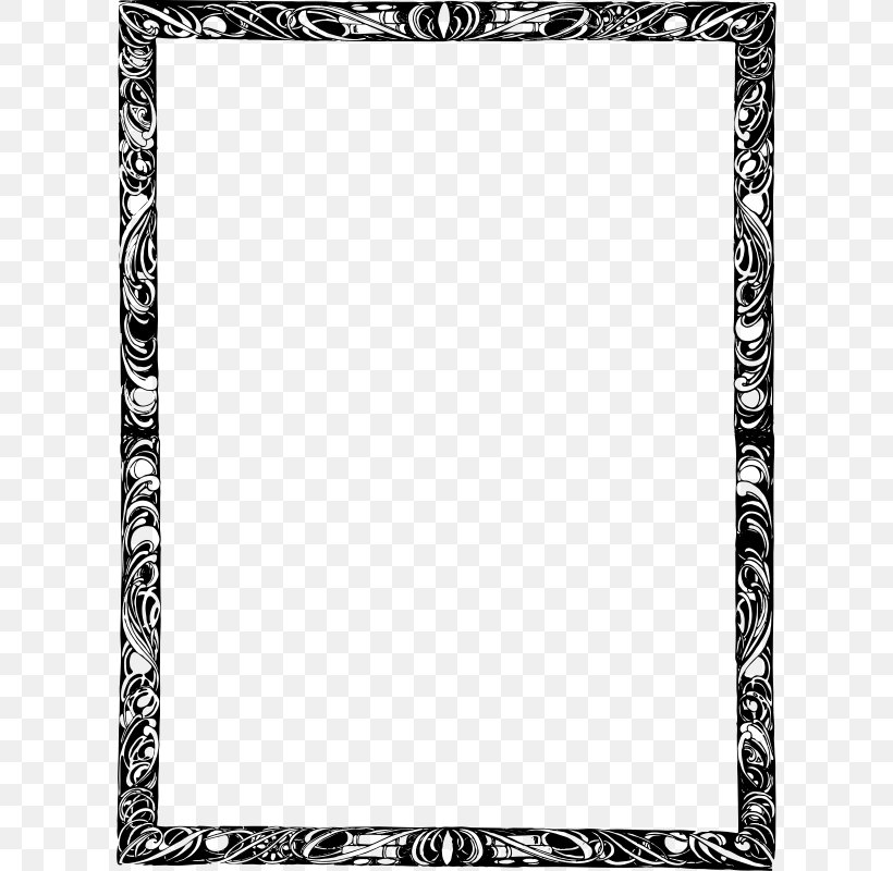 Borders And Frames Book Clip Art, PNG, 800x800px, Borders And Frames, Area, Black, Black And White, Book Download Free