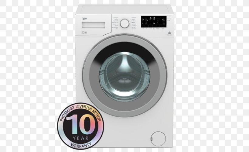 Washing Machines Beko Home Appliance Haier Refrigerator, PNG, 500x500px, Washing Machines, Beko, Clothes Dryer, Dishwasher, Electronics Download Free