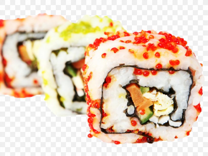 Sushi Japanese Cuisine California Roll Seafood, PNG, 1024x768px, Sushi, Appetizer, Asian Food, California Roll, Comfort Food Download Free