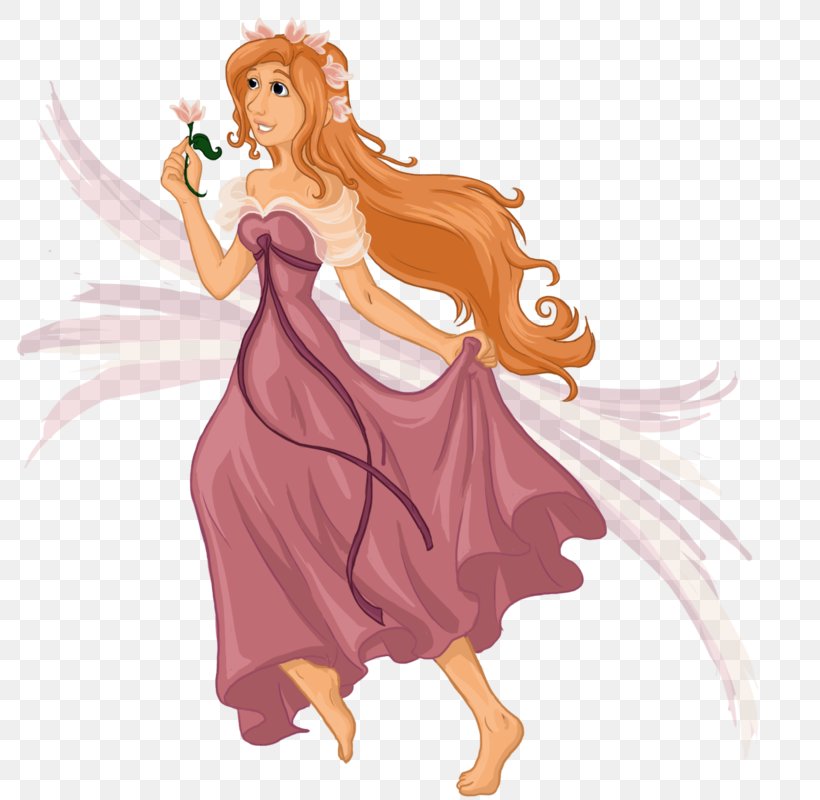 Fairy Animated Cartoon Figurine, PNG, 800x800px, Watercolor, Cartoon, Flower, Frame, Heart Download Free