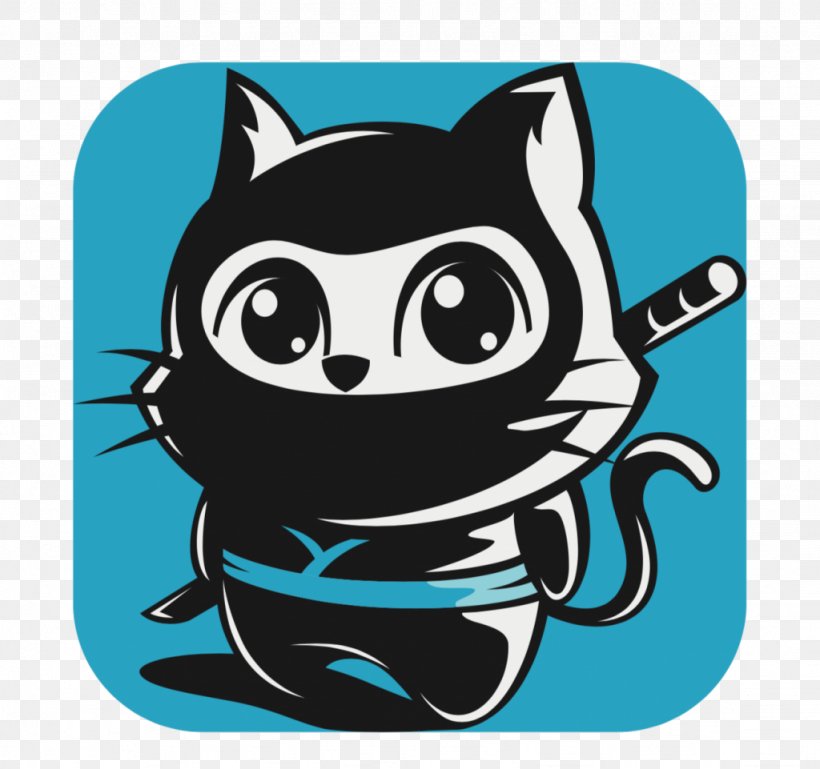 Ninja Cartoon, PNG, 1024x961px, Cat, Aqua, Black Cat, Cartoon, Coffee Cup Download Free