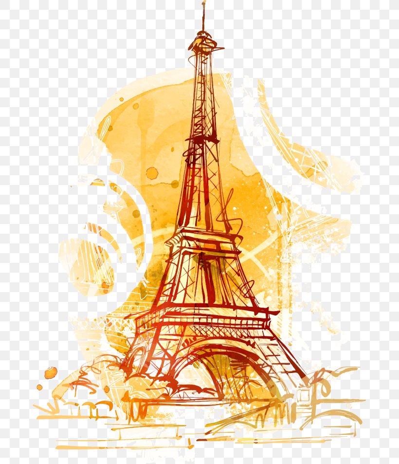 Statue Of Liberty Eiffel Tower Arc De Triomphe Chrysler Building Illustration, PNG, 685x953px, Statue Of Liberty, Arc De Triomphe, Cartoon, Chrysler Building, Eiffel Tower Download Free
