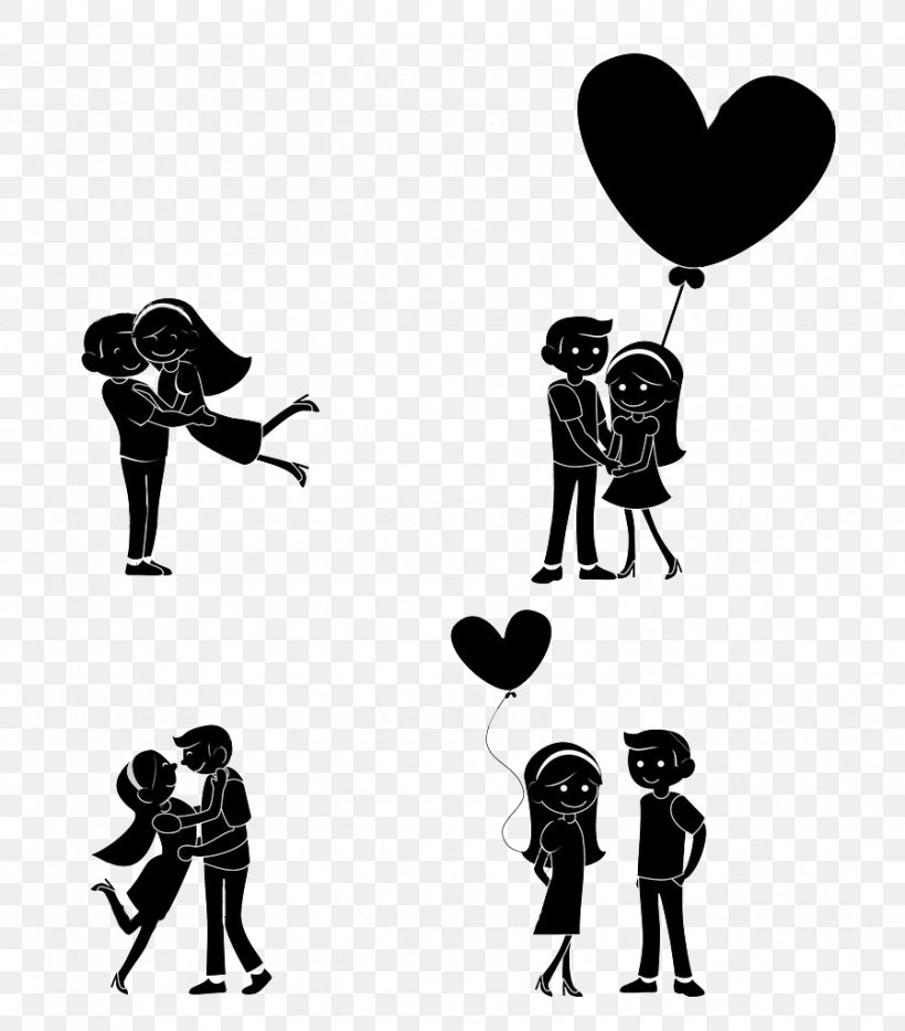 Silhouette Royalty-free Stock Photography, PNG, 898x1023px, Silhouette, Art, Black And White, Couple, Fotosearch Download Free