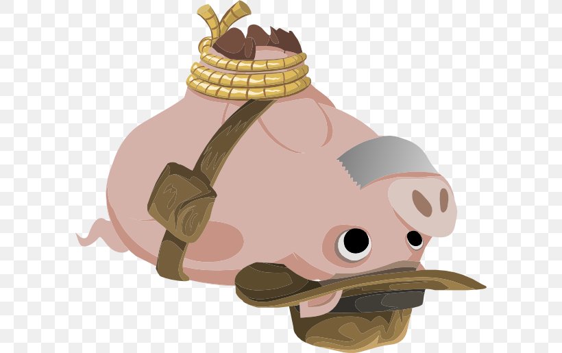 Domestic Pig Clip Art, PNG, 600x515px, Pig, Domestic Pig, Drawing, Fictional Character, Hogtie Download Free