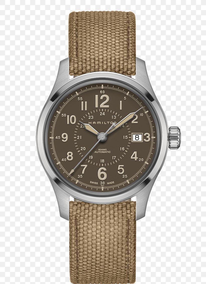 Hamilton Watch Company Automatic Watch Strap Military Watch, PNG, 740x1128px, Hamilton Watch Company, Automatic Watch, Beige, Brand, Brown Download Free