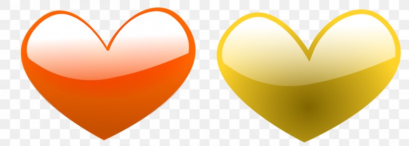 Heart Yellow Orange Color Clip Art, PNG, 2400x862px, Heart, Blue, Color, Green, Line Art Download Free