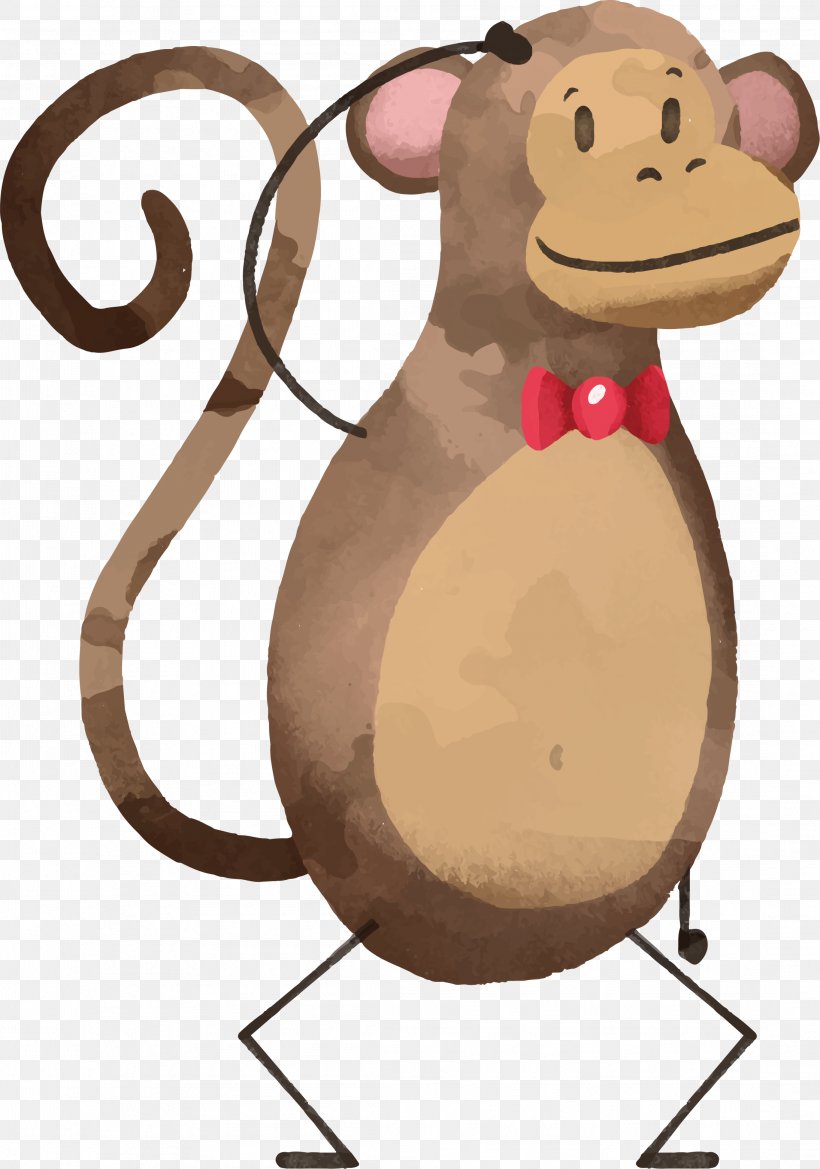 Monkey Euclidean Vector, PNG, 2189x3123px, Monkey, Animation, Cartoon, Drawing, Gratis Download Free