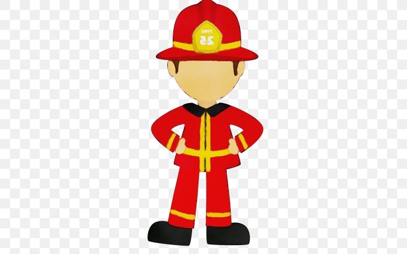 Firefighter Cartoon, PNG, 512x512px, Watercolor, Cartoon, Costume, Fictional Character, Figurine Download Free