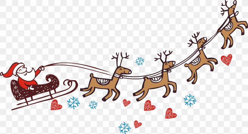 Santa Claus Reindeer Christmas, PNG, 1771x958px, Santa Claus, Animal Figure, Area, Art, Branch Download Free