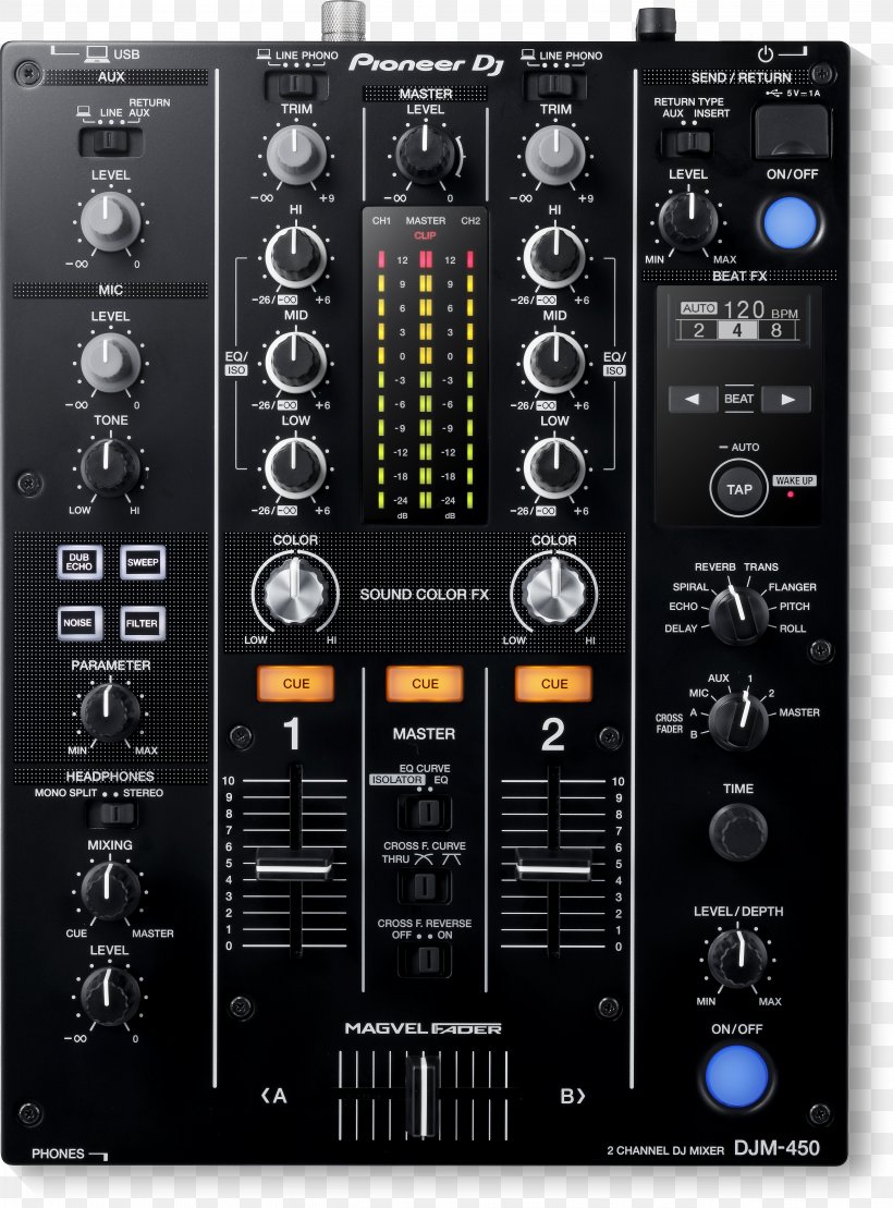 DJ Mixer Pioneer DJ DJM-450 Audio Mixers Disc Jockey, PNG, 5309x7185px, Dj Mixer Pioneer Dj Djm450, Audio, Audio Equipment, Audio Mixers, Audio Receiver Download Free