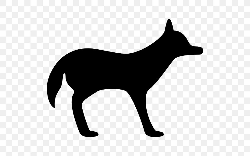 Dog Coyote Cat, PNG, 512x512px, Dog, Animal, Black, Black And White, Carnivoran Download Free
