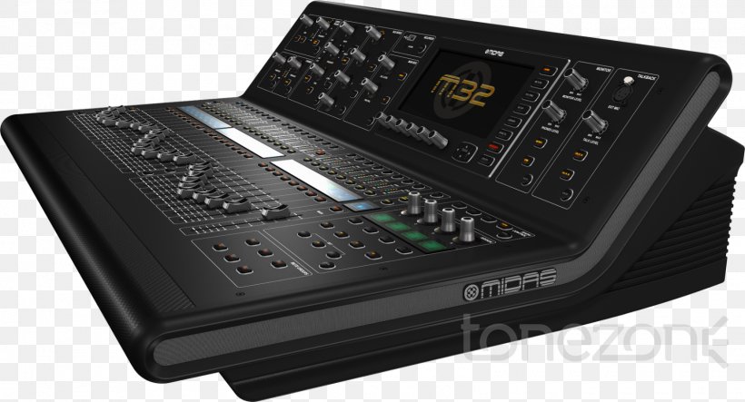 Microphone Audio Mixers Digital Mixing Console Midas M32 Midas Consoles, PNG, 1600x865px, Watercolor, Cartoon, Flower, Frame, Heart Download Free