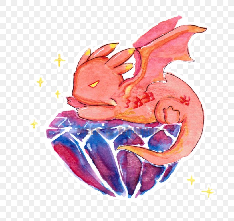 Smaug Fan Art Watercolor Painting, PNG, 800x772px, Watercolor, Cartoon, Flower, Frame, Heart Download Free