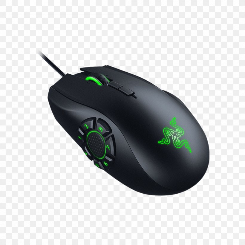 Computer Mouse Razer Naga Video Game Razer Inc. Multiplayer Online Battle Arena, PNG, 1000x1000px, Computer Mouse, Computer Component, Dots Per Inch, Electronic Device, Input Device Download Free