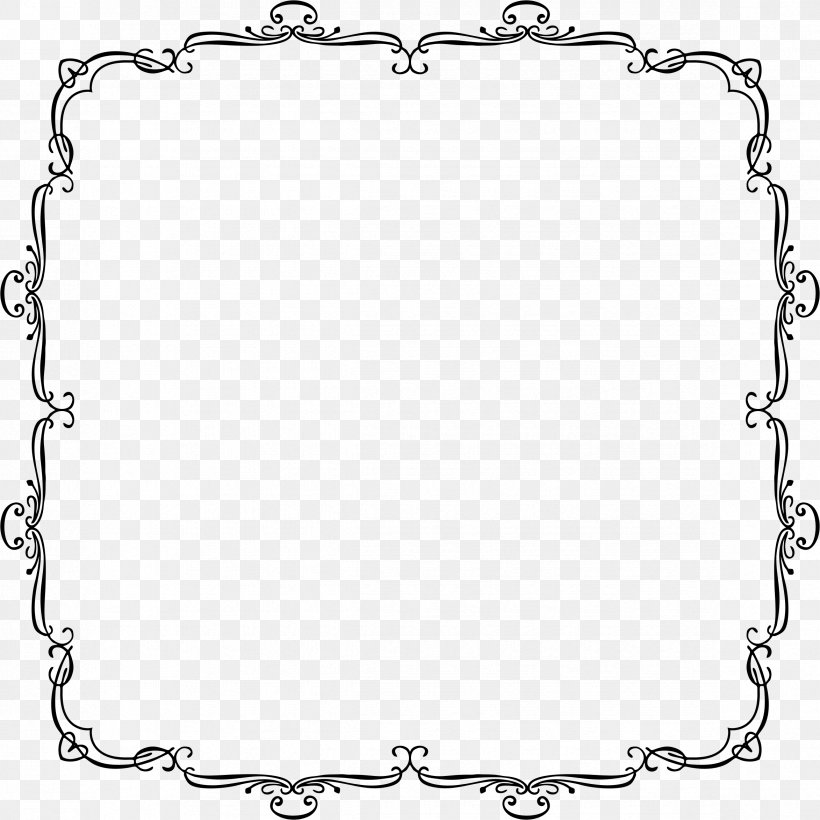 Picture Frames Download Art, PNG, 2346x2346px, Picture Frames, Area, Art, Black And White, Body Jewelry Download Free