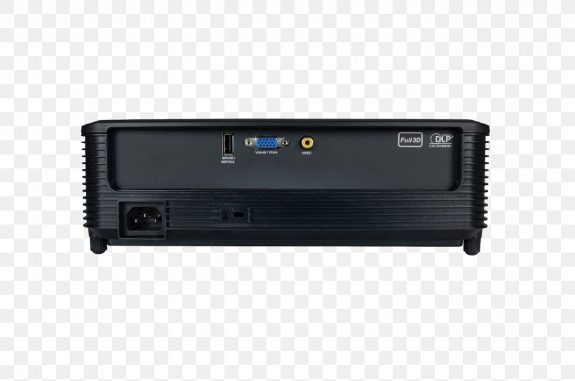 Multimedia Projectors Digital Light Processing Optoma Corporation Wide XGA Super Video Graphics Array, PNG, 1627x1078px, Multimedia Projectors, Audio Receiver, Digital Light Processing, Display Device, Electronic Device Download Free