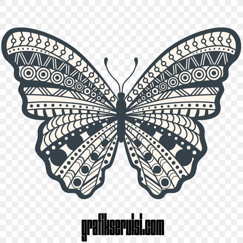 Butterfly Drawing Illustration Image Vector Graphics, PNG, 3333x3333px, Butterfly, Art, Arthropod, Black And White, Borboleta Download Free