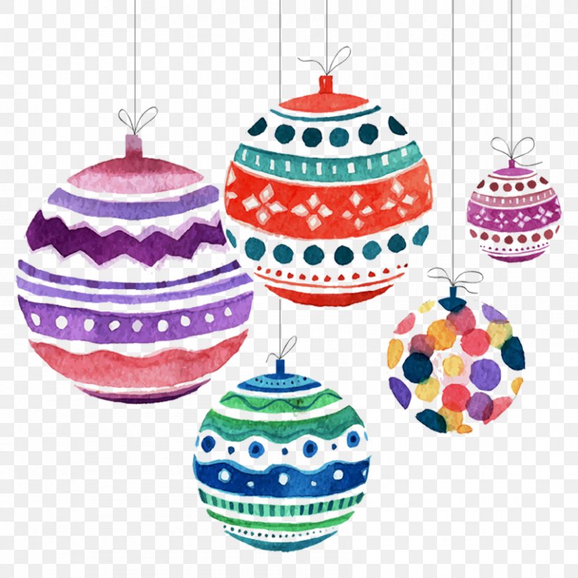 Christmas Ornament Watercolor Painting Greeting Card, PNG, 850x850px, Christmas, Ball, Bombka, Christmas Card, Christmas Decoration Download Free