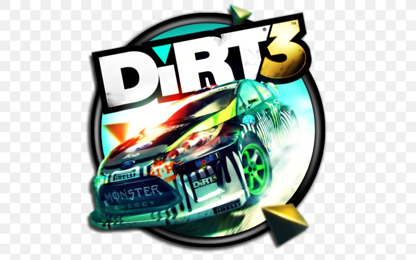 Dirt 3 Xbox 360 Logo PlayStation 3, PNG, 512x512px, Dirt 3, Android, Brand, Colin Mcrae Rally, Computer Hardware Download Free
