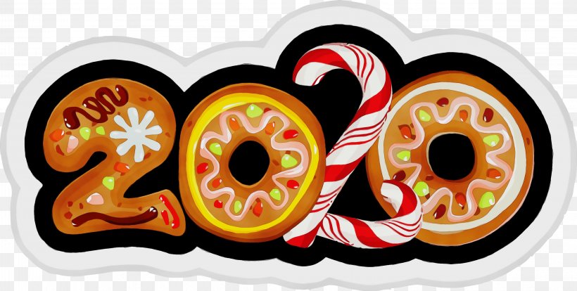 Orange, PNG, 3259x1646px, 2020, Happy New Year 2020, Automotive Wheel System, Doughnut, New Years 2020 Download Free