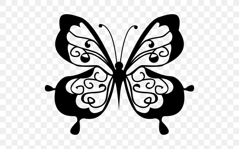 Download Clip Art, PNG, 512x512px, Graphic Designer, Arthropod, Black And White, Brush Footed Butterfly, Butterfly Download Free