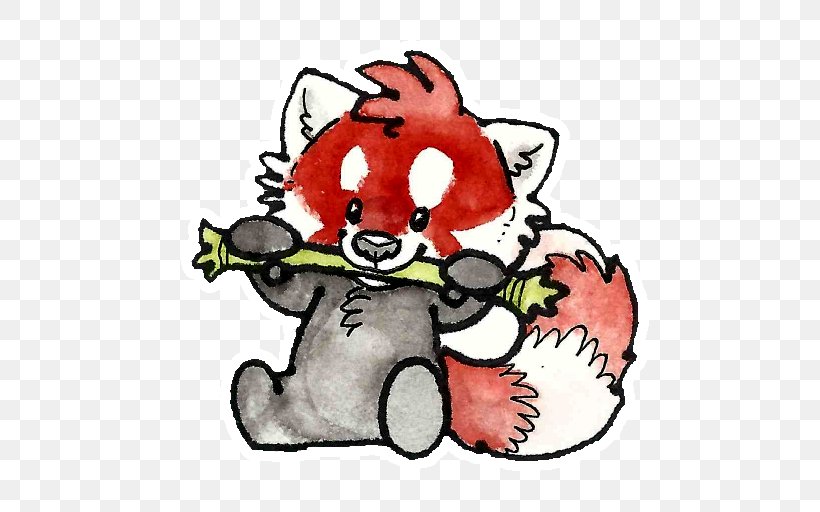 Red Panda Sticker Giant Panda Telegram Clip Art, PNG, 512x512px, 2016, Red Panda, Animal Figure, Art, Artwork Download Free