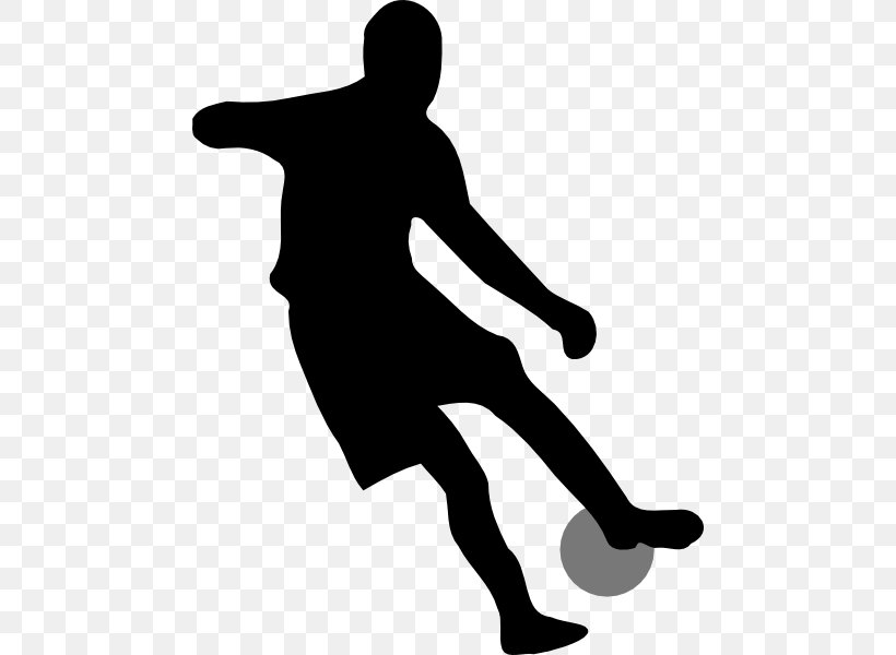 Football Player Silhouette Clip Art, PNG, 468x600px, Football Player, Ball, Black And White, Dribbling, Football Download Free