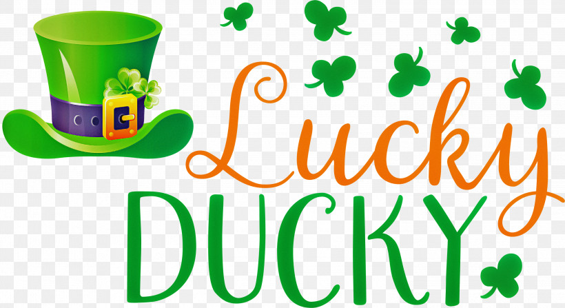 Lucky Ducky Patricks Day Saint Patrick, PNG, 3000x1637px, Patricks Day, Geometry, Green, Line, Logo Download Free