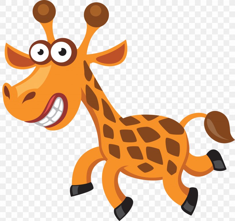 Giraffe Tiger Cartoon Clip Art, PNG, 3884x3654px, Giraffe, Animal Figure, Art, Cartoon, Cuteness Download Free