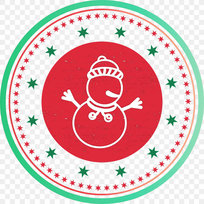 Royalty-free Cartoon, PNG, 3000x3000px, Christmas Stamp, Cartoon, Paint, Royaltyfree, Watercolor Download Free