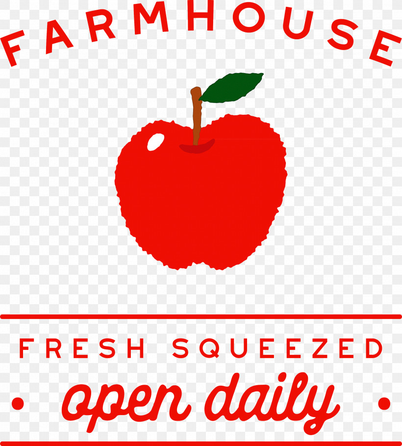 Farmhouse Fresh Squeezed Open Daily, PNG, 2704x2999px, Farmhouse, Apple, Flower, Fresh Squeezed, Line Download Free