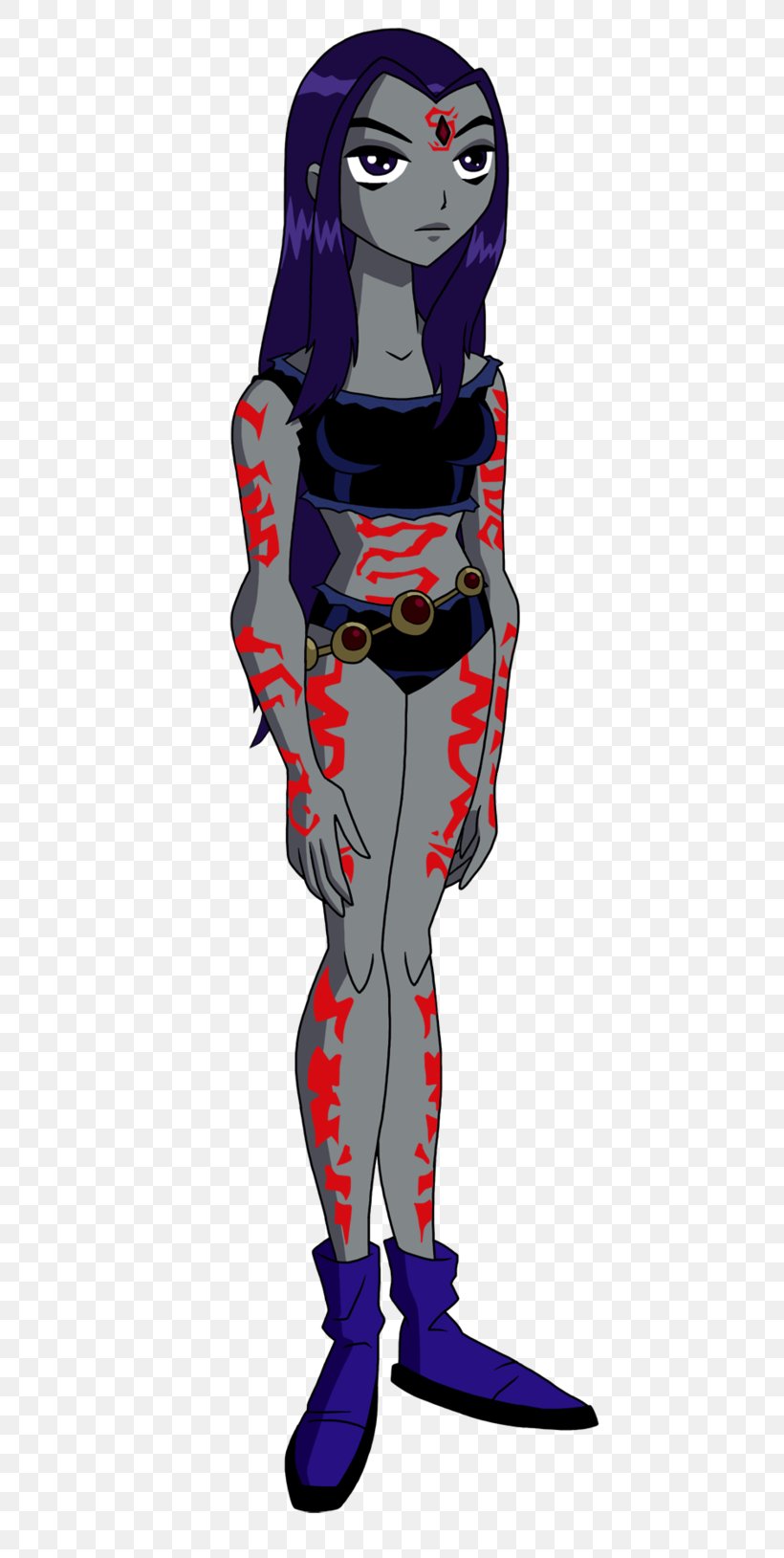 Raven Birthmark Cyborg Beast Boy Starfire, PNG, 490x1629px, Raven, Art, Beast Boy, Betrothed, Birthmark Download Free