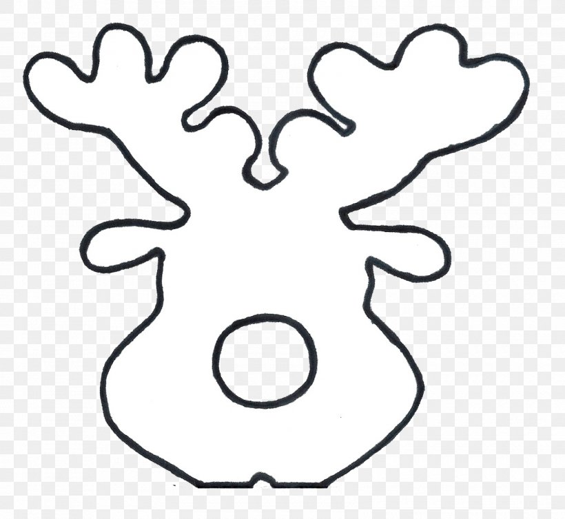 Reindeer Rudolph Template Christmas, PNG, 1600x1472px, Reindeer, Antler, Area, Black And White, Child Download Free