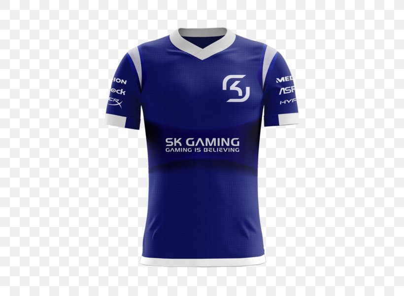 T-shirt Dota 2 Counter-Strike: Global Offensive SK Gaming Liverpool F.C., PNG, 600x600px, Tshirt, Active Shirt, Blue, Brand, Clothing Download Free