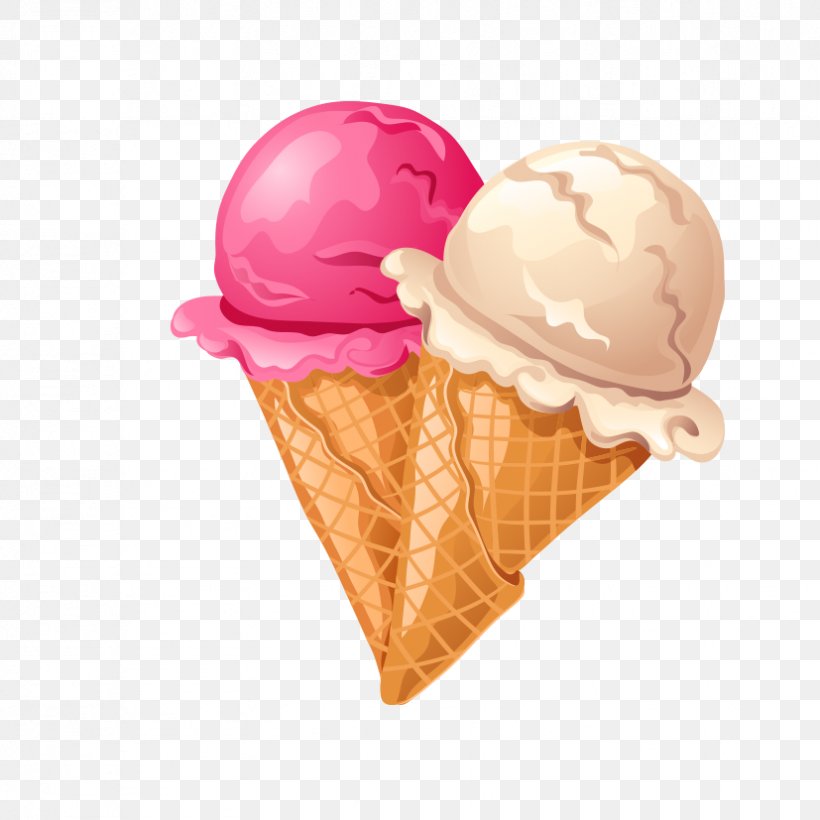 Ice Cream Cone Fast Food Pizza, PNG, 827x827px, Ice Cream, Cartoon, Cream,  Dairy Product, Dessert Download