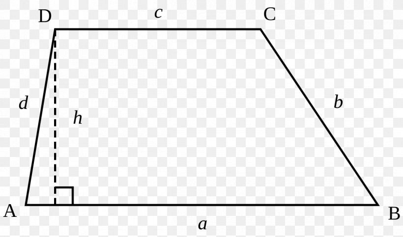 Trapezoid Two-dimensional Figures Parallel Triangle Geometry, PNG, 1200x707px, Trapezoid, Area, Auto Part, Black And White, Diagonal Download Free