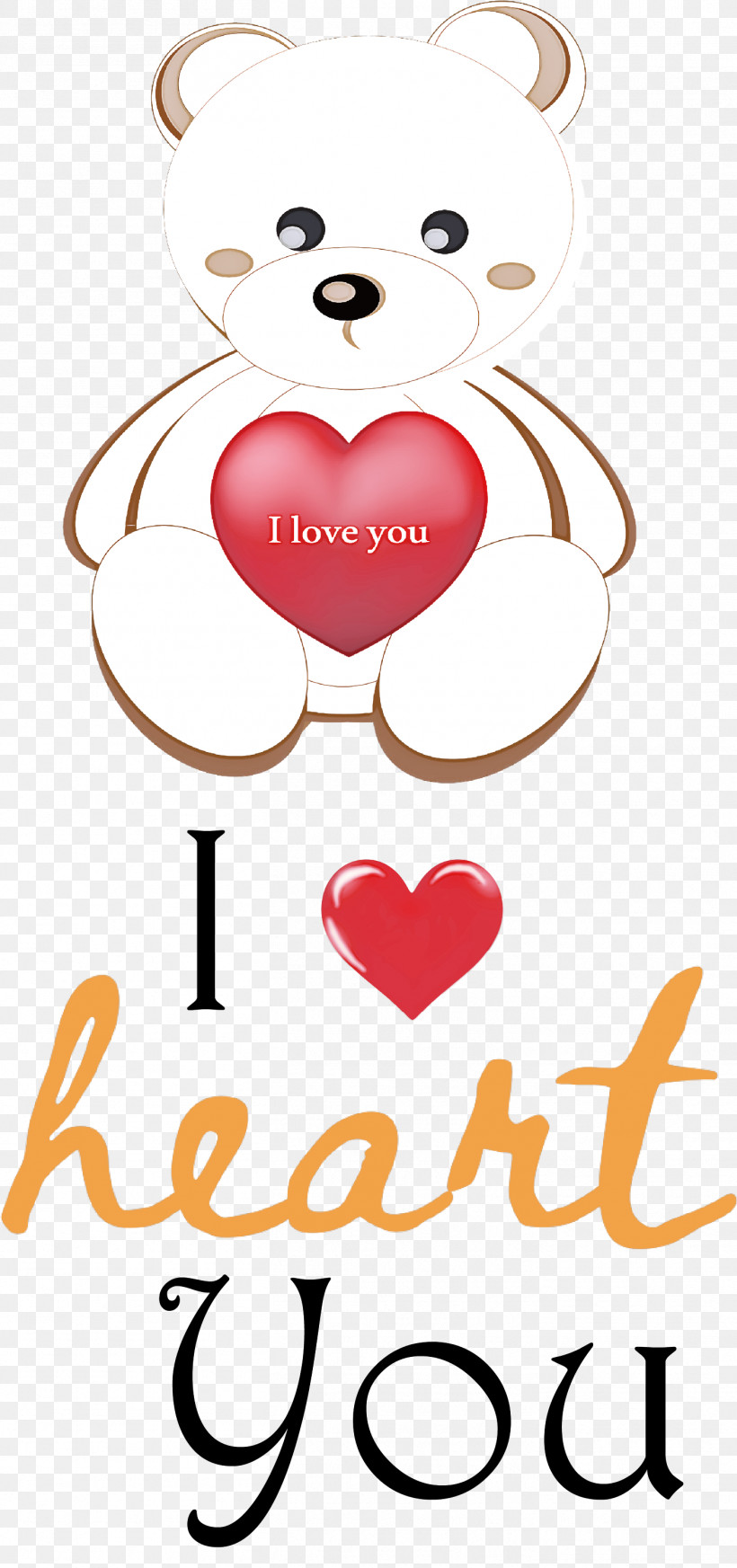 I Heart You Valentines Day Love, PNG, 1409x3000px, I Heart You, Bears, Biology, Cartoon, Geometry Download Free