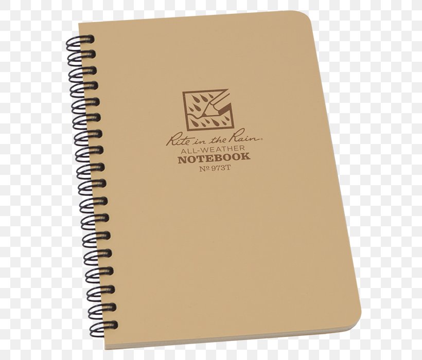 Paper Notebook Rite In The Rain All-Weather Tactical Field Kit: Tan CORDURA Fabric Cover, 4 Rite In The Rain Pocket Top, PNG, 700x700px, Paper, Book Cover, Bookbinding, Notebook, Rain Download Free