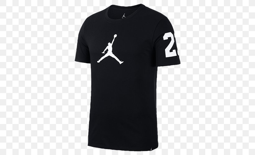 T-shirt Jumpman Clothing Crew Neck, PNG, 500x500px, Tshirt, Active Shirt, Air Jordan, Black, Brand Download Free