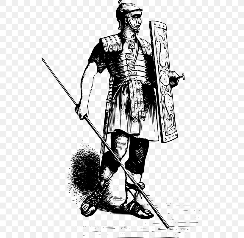 Ancient Rome Roman Army Soldier Drawing Legionary, PNG, 541x799px, Ancient Rome, Armour, Army, Black And White, Body Armor Download Free