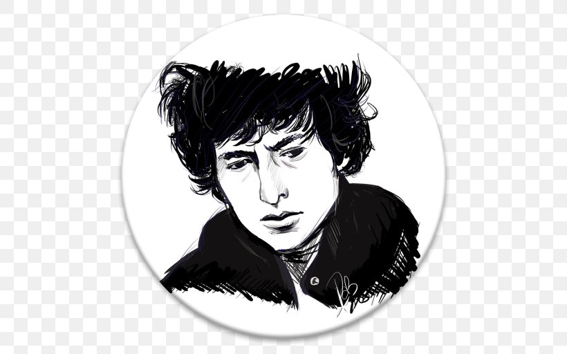 Bob Dylan T-shirt Artist TeePublic Merchandising, PNG, 512x512px, Bob Dylan, Artist, Black And White, Black Hair, Designer Download Free