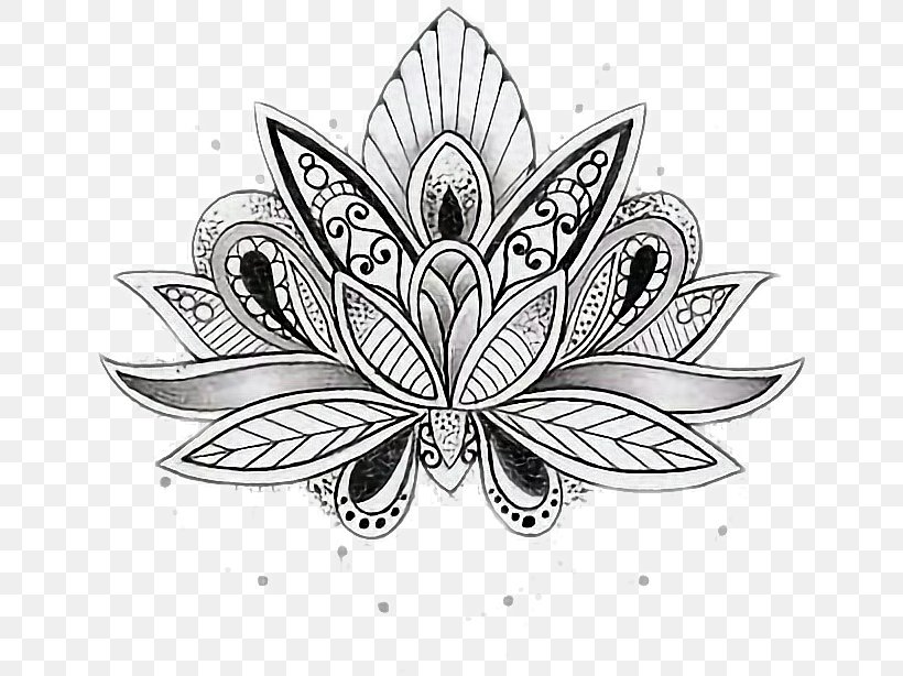 Coloring Book Nelumbo Nucifera Mandala Drawing, PNG, 650x614px, Coloring Book, Adult, Black And White, Book, Butterfly Download Free