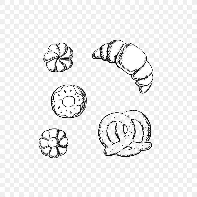 Donuts Bakery Croissant Frosting & Icing Vector Graphics, PNG, 1000x1000px, Donuts, Auto Part, Bakery, Baking, Biscuits Download Free