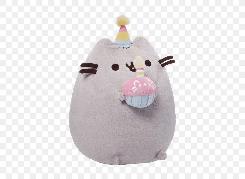 Pusheen Stuffed Animals & Cuddly Toys Birthday Gund Gift, PNG, 600x600px, Pusheen, Birthday, Christmas, Gift, Greeting Note Cards Download Free