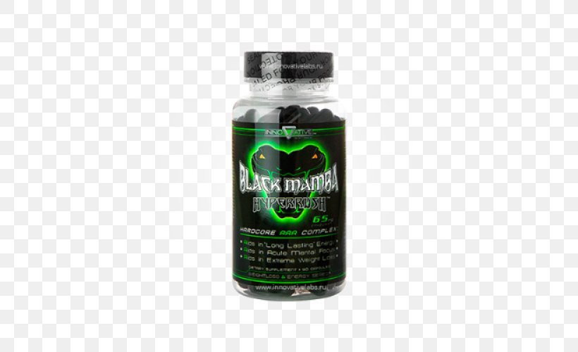 Black Mamba Bodybuilding Supplement Cobra Branched-chain Amino Acid Gainer, PNG, 500x500px, Black Mamba, Bodybuilding Supplement, Branchedchain Amino Acid, Cobra, Creatine Download Free