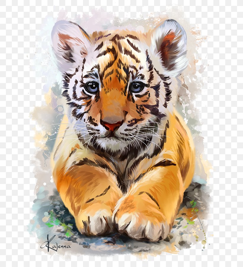 Baby Tigers Watercolor Painting, PNG, 690x900px, Tiger, Art, Baby Tigers, Big Cat, Big Cats Download Free