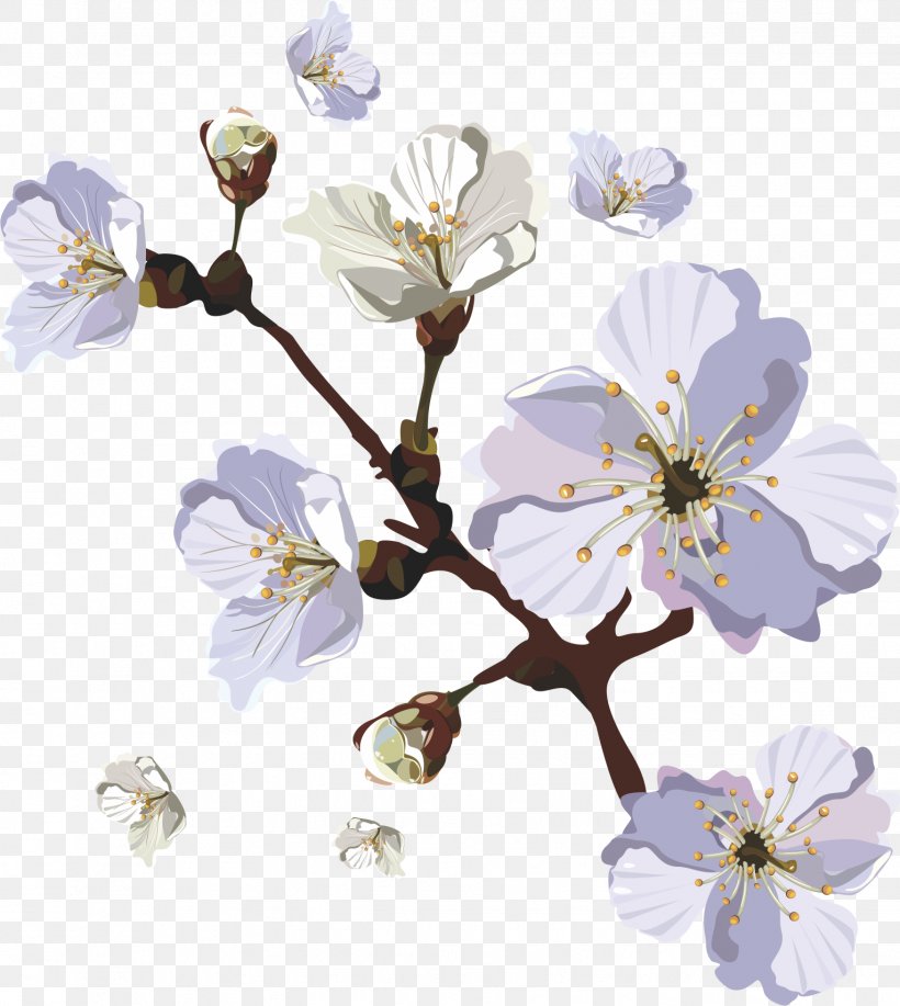 Cherry Blossom, PNG, 1529x1711px, Blossom, Branch, Cherry Blossom, Designer, Floral Design Download Free