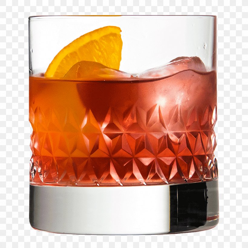 Negroni Old Fashioned Glass Whiskey Cocktail, PNG, 1000x1000px, Negroni, Bar, Bartender, Cocktail, Crystal Download Free